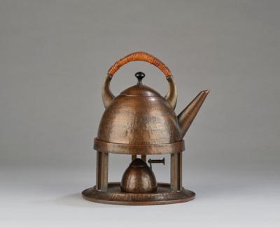 A samovar with stove, made of hammered copper sheet, c. 1900/1920 - Secese a umění 20. století