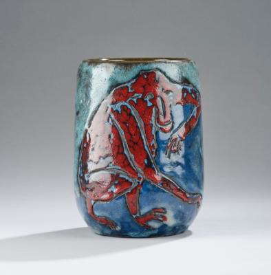 Vase mit Darstellung von zwei Affen, um 1920/30 - Kleinode des Jugendstils & Angewandte Kunst des 20. Jahrhunderts