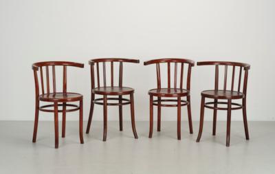 Four armchairs, cf model number 12/E, D. G. Fischel Söhne, Vienna, after 1929 - Secese a umění 20. století