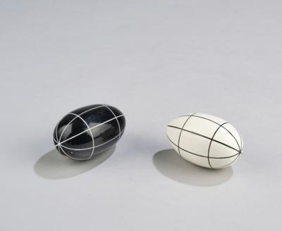 Two Easter eggs, attributed to Josef Hoffmann and Koloman Moser, in the style of the Wiener Werkstätte, c. 1905-13 - Jugendstil and 20th Century Arts and Crafts