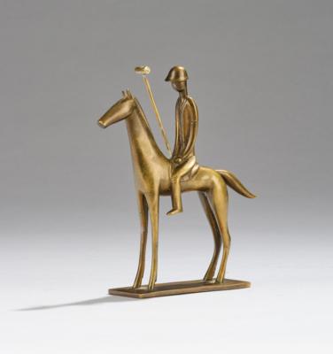 Karl Hagenauer, a polo player, model number 1538, Werkstätte Hagenauer, Vienna - Jugendstil e arte applicata del XX secolo