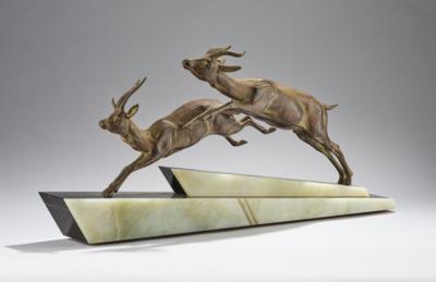 Longfils, two antelopes on a base, c. 1930/40 - Secese a umění 20. století