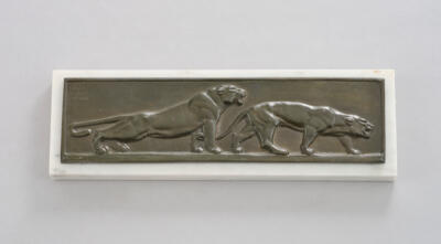 Rudolf Schmidt (Vienna, 1894-1955), a bronze frieze with panthers, 1921 - Secese a umění 20. století