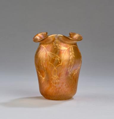 Vase mit vergoldetem Dekor, Johann Lötz Witwe, Klostermühle, um 1900 - Kleinode des Jugendstils & Angewandte Kunst des 20. Jahrhunderts
