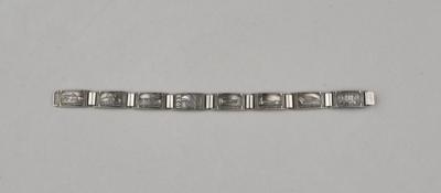 'A Century of Progress' sterling silver bracelet on the occasion of the 1933 World's Fair in Chicago, Spies Bros., Chicago 1933 - Jugendstil e arte applicata del XX secolo