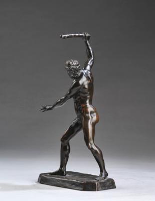 A bronze figure of an ancient fighter, c. 1900 - Secese a umění 20. století