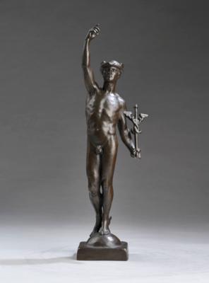 A bronze Mercury sculpture, early 20th century - Jugendstil e arte applicata del XX secolo