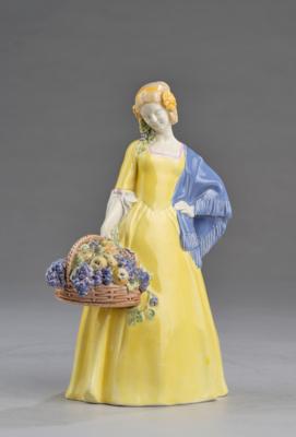 Johanna Meier-Michel, Jahreszeitenfigur "Herbst", Modellnummer: 1372, Wiener Kunstkeramische Werkstätte (WKKW), um 1912/14 - Kleinode des Jugendstils & Angewandte Kunst des 20. Jahrhunderts