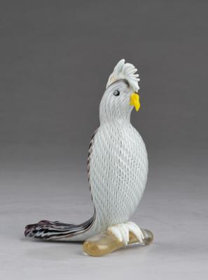 A cockatoo, after a model by Dino Martens, Aureliano Toso, designed in around 1953-56 - Secese a umění 20. století