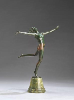 Otto Hafenrichter, Bronzeskulptur einer Tänzerin, Österreich, um 1920/30 - Kleinode des Jugendstils & Angewandte Kunst des 20. Jahrhunderts