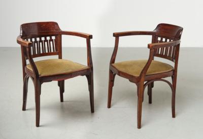 A pair of armchairs, model number 714, designed before 1903, executed by J. & J. Kohn, Vienna - Secese a umění 20. století