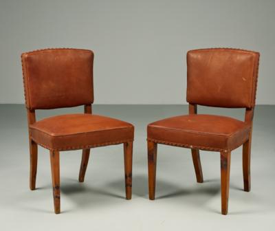 Two dining room chairs, after a draft variant by Adolf Loos, execution cf Friedrich Otto Schmidt, c. 1915 - Secese a umění 20. století