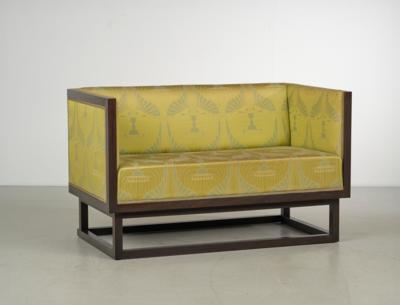 A “Cabinett” settee, cf design by Josef Hoffmann for the apartment of Dr. Johannes Salzer, Vienna, c. 1902, executed by Wittmann, Vienna, c. 1989 - Jugendstil e arte applicata del 20 secolo
