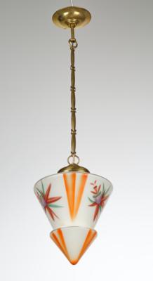 Deckenlampe mit Floraldekor im Art Déco Stil, um 1935 - Kleinode des Jugendstils & Angewandte Kunst des 20. Jahrhunderts