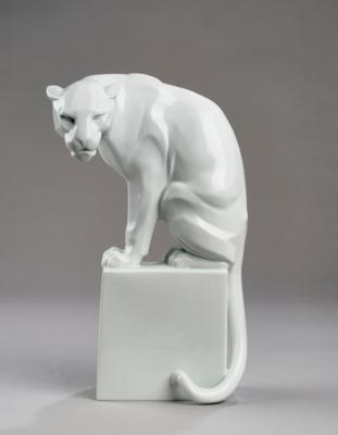 Franz Barwig, a panther, model number 1630, model year 1925, executed by Vienna Porcelain Manufactory Augarten - Jugendstil and 20th Century Arts and Crafts