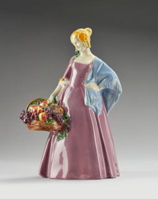 Johanna Meier-Michel, an autumn season figurine ("Herbst"), model number 1144, executed by Wiener Kunstkeramische Werkstätte (WKKW), c. 1914 - Secese a umění 20. století