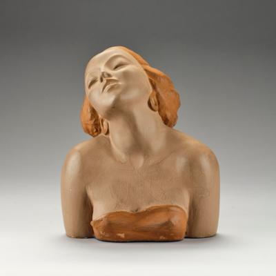 Paula Hautzenbichler, Frauenbüste im Art Déco Stil, Wien, um 1930/40 - Kleinode des Jugendstils & Angewandte Kunst des 20. Jahrhunderts