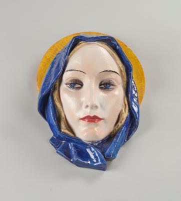 Rudolf Podany, a Madonna mask, model number 959, Keramos, Vienna, by c. 1949 - Jugendstil e arte applicata del 20 secolo