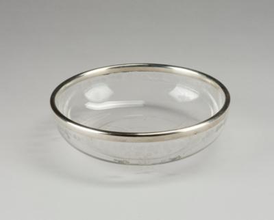 A bowl with floral motifs and silver mount, Rudolf Steiner, Vienna, c. 1900 - Jugendstil e arte applicata del 20 secolo