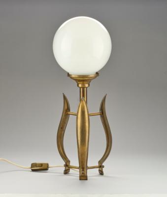 A brass floor lamp decorated with leaves, c. 1930 - Jugendstil and 20th Century Arts and Crafts