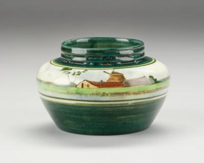 A vase with houses and sail boats, Holland, c. 1920 - Secese a umění 20. století