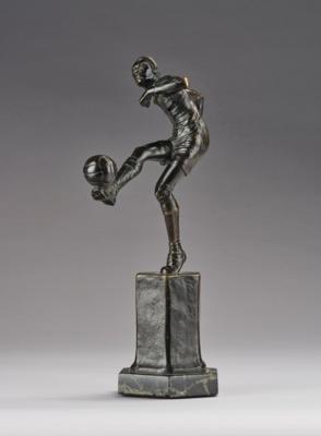 Bruno Zach (Schytomyr 1891-1945 Wien), Bronzefigur von Fußballer Mathias Sindelar, Wien, um 1925 - Kleinode des Jugendstils & Angewandte Kunst des 20. Jahrhunderts