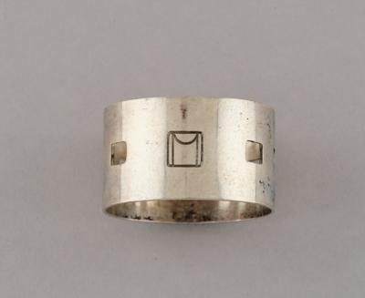 A napkin ring, attributed to Josef Hoffmann, Alexander Sturm, Vienna, by May 1922 - Jugendstil e arte applicata del XX secolo