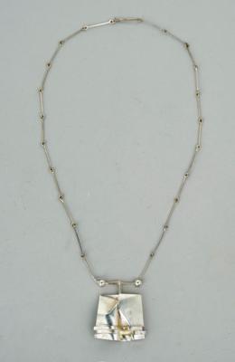 Björn Weckström (born in 1935), sterling silver pendant with chain, Lapponia, Finland, 1971 - Jugendstil and 20th Century Arts and Crafts