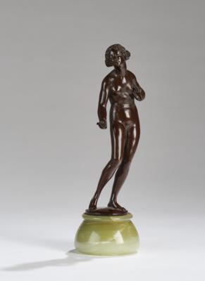 Carl (Karl) Fiala, Frauenfigur aus Bronze, Wien, um 1910/20 - Jugendstil e arte applicata del XX secolo