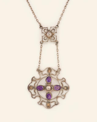 Collier aus Sterlingsilber mit Amethysten, Liberty  &  Co., London, um 1900/05 - Jugendstil and 20th Century Arts and Crafts