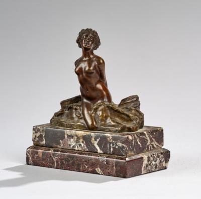 Filippo Cifariello (1864-1936), Bronzeobjekt: "Ondina", um 1900 - Kleinode des Jugendstils & Angewandte Kunst des 20. Jahrhunderts