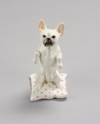 A French bulldog, model number 1345, Wiener Kunstkeramische Werkstätte (WKKW), c. 1914 - Jugendstil e arte applicata del XX secolo