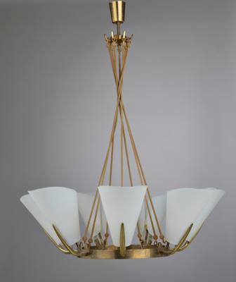 A large seven-light Art Deco chandelier, designed in around 1925/30 - Jugendstil and 20th Century Arts and Crafts