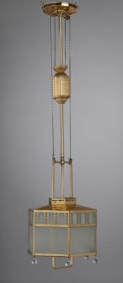 A brass hanging lamp, designed in around 1925/30 - Jugendstil and 20th Century Arts and Crafts