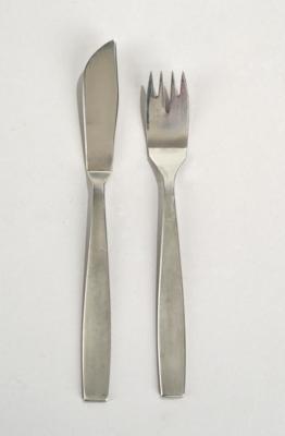 Helmut Alder, a twelve-piece fish cutlery set, model number 2050, designed in 1954, Neuzeughammer Ambosswerk - Secese a umění 20. století