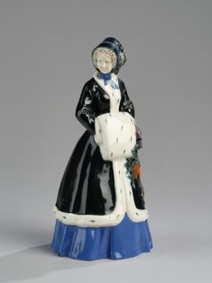 Johanna Meier-Michel (1876-1972), a large winter season figurine (“Winter”), model number 1146, Wiener Kunstkeramische Werkstätte (WKKW), c. 1912/14 - Secese a umění 20. století