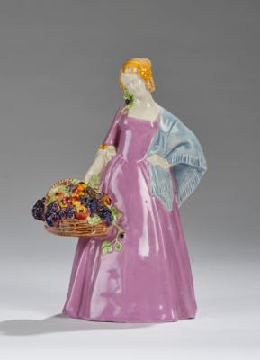 Johanna Meier-Michel, an autumn season figurine (“Herbst”), model number 1372, executed by Wiener Kunstkeramische Werkstätte (WKKW), c. 1912/14 - Jugendstil e arte applicata del XX secolo