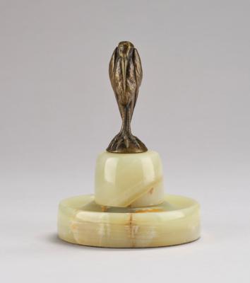 A bronze marabou on an onyx bowl, c. 1920/35 - Jugendstil and 20th Century Arts and Crafts