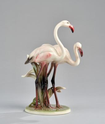 Rudolf Chocholka, Flamingos, Modellnummer: 2579, Firma Keramos, Wien, ab 1975 - Secese a umění 20. století