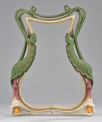 A mirror frame with calla flowers and arabesque motifs, c. 1900 - Secese a umění 20. století