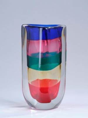 Vase: "A fasce sommerso". Entwurf: Fulvio Bianconi, Murano, 1998 - Kleinode des Jugendstils & Angewandte Kunst des 20. Jahrhunderts