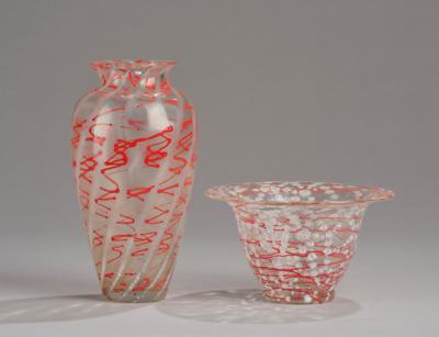 Vase und Schale, Johann Lötz Witwe, Klostermühle, um 1935 - Jugendstil and 20th Century Arts and Crafts