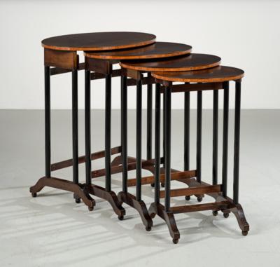 Four oval nesting tables, c. 1900/1920 - Jugendstil e arte applicata del XX secolo