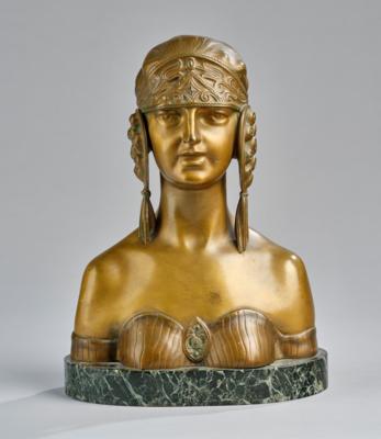 Wilhelm Bormann, orientalische Frauenbüste aus Bronze, Österreich, 1930er Jahre - Secese a umění 20. století