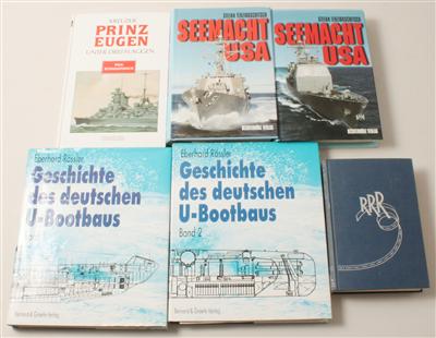 Konvolut von sechs Büchern mit maritimer Thematik: - Armi d'epoca, uniformi e militaria
