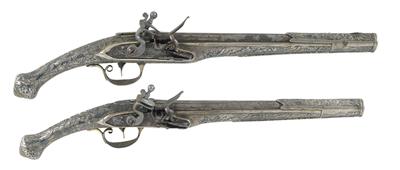 Steinschloss-Pistolenpaar, - Antique Arms, Uniforms and Militaria