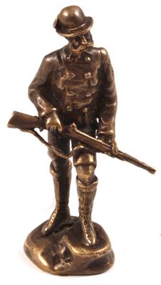 Kleine Bronzefigurine, - Historische Waffen, Uniformen, Militaria