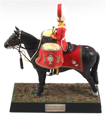 Vollplastische Zinnfigur zu Pferde - Historische Waffen, Uniformen, Militaria