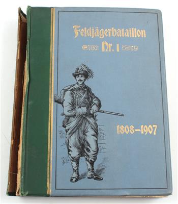 Buch 'Geschichte des k. u. k. Feldjägerbataillons Nr. 1', - Historische Waffen, Uniformen, Militaria