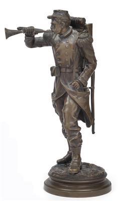 Dunkel patinierte Bronzestatuette - Armi d'epoca, uniformi e militaria